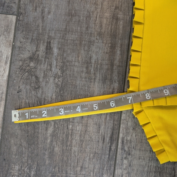 Amanda Uprichard Yellow Ruffled Peplum Tank Top - Picture 7 of 8